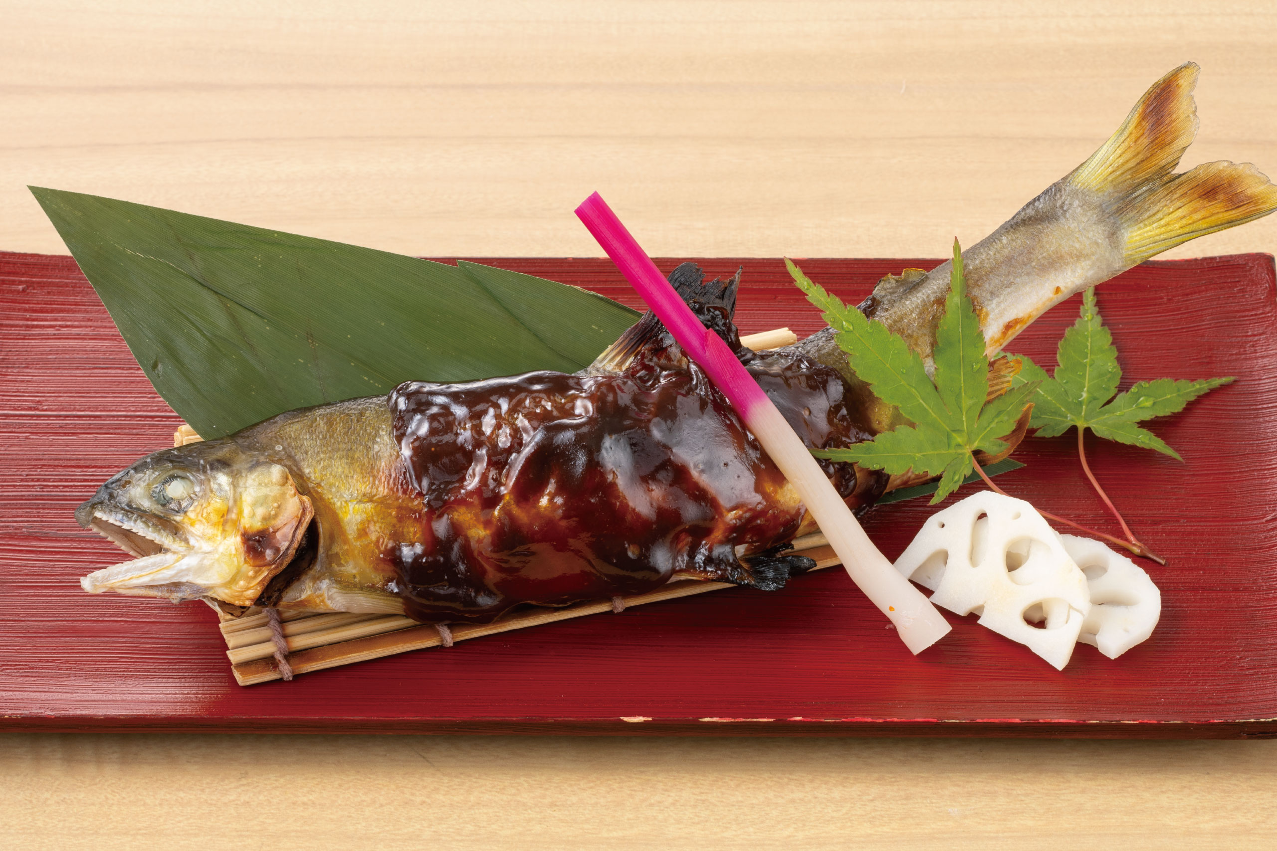 日本海庄や旬メニュー　2025年6月　海鮮　焼き　鮎（塩焼き又は田楽焼き）　日本海庄や　㈱かんなん丸